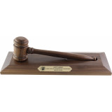 Walnut Gavel with 4 x 13 Cradle & Sublimated Plate