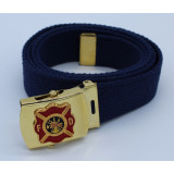 Military Belt with Crested Buckle