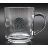 10oz Handy Glass Mug with Pewter Crest