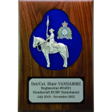Sculpted Horse & Rider Plaque
