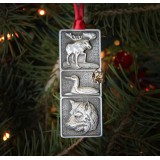 Animal Totem with Maple Leaf Christmas Ornament