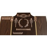 18" x 36" Walnut Finished Recording Plaque with Cast Components