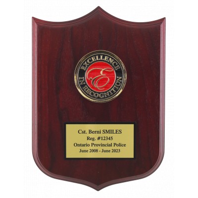 Rosewood Shield Shaped Plaque