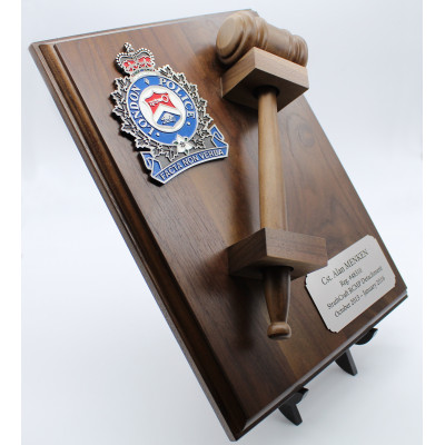 9x12 Crested Gavel Plaque