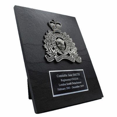 Crested Slate Plaque
