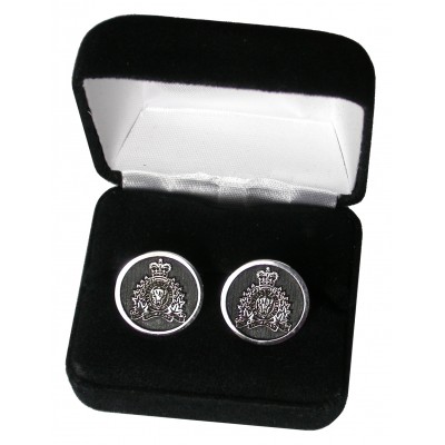Set of 2 RCMP Insignia Cufflinks, nested in gift box