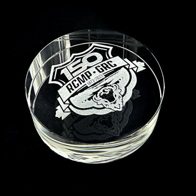 Crystal Laser Engraved Paperweight