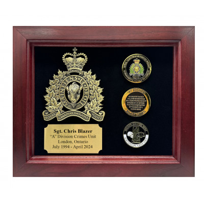 Framed Coins Display with RCMP Crest