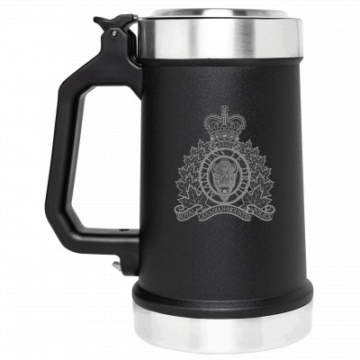 RCMP 24 oz. Black Stanley Classic Bottle Opener Beer Stein